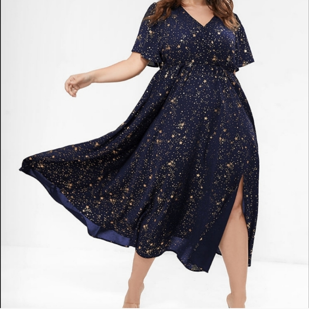 Boomchic Bloom Starr dress with pockets and short slit size 12 (L)